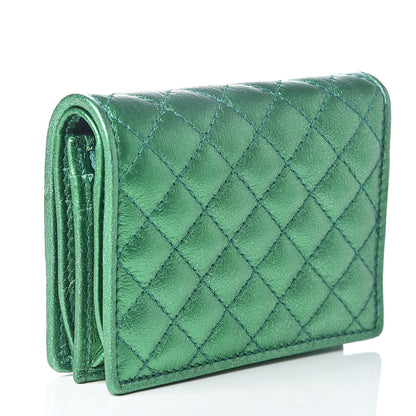 Gucci Laminated Nappa Trapuntata Zumi Card Case Jasmine Green 3 of 6
