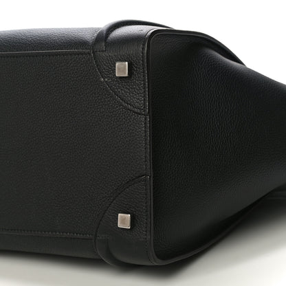 Celine Drummed Calfskin Mini Luggage Black 9 of 9