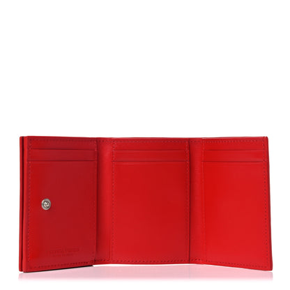 Bottega Veneta Nappa Intrecciato Trifold Wallet Red 5 of 7