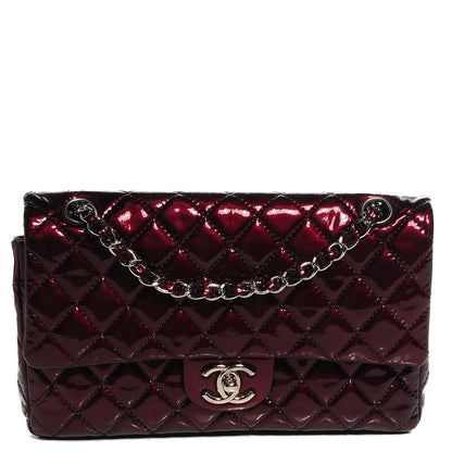 Chanel Patent Quilted Medium Double Flap Bordeaux 1 of 9