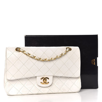 Chanel Lambskin Quilted Medium Double Flap White 21 of 21