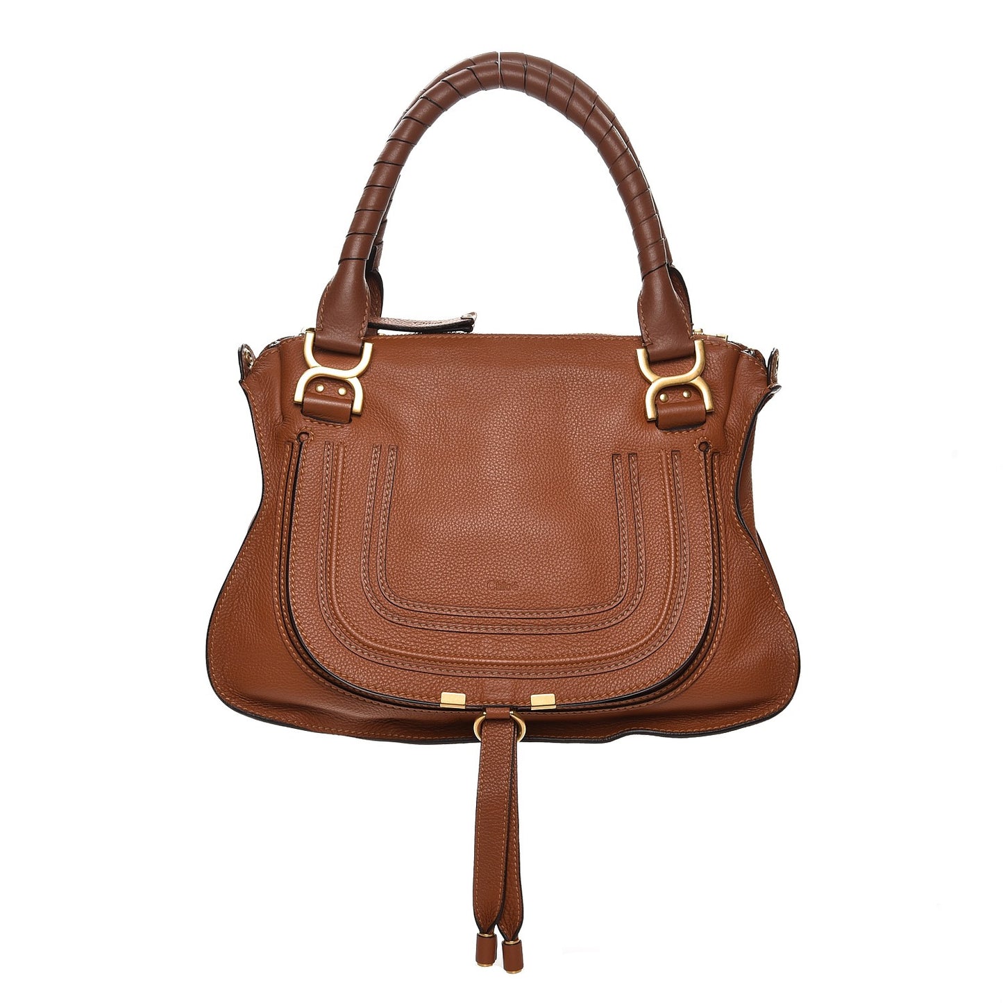 Calfskin Medium Marcie Satchel Tan