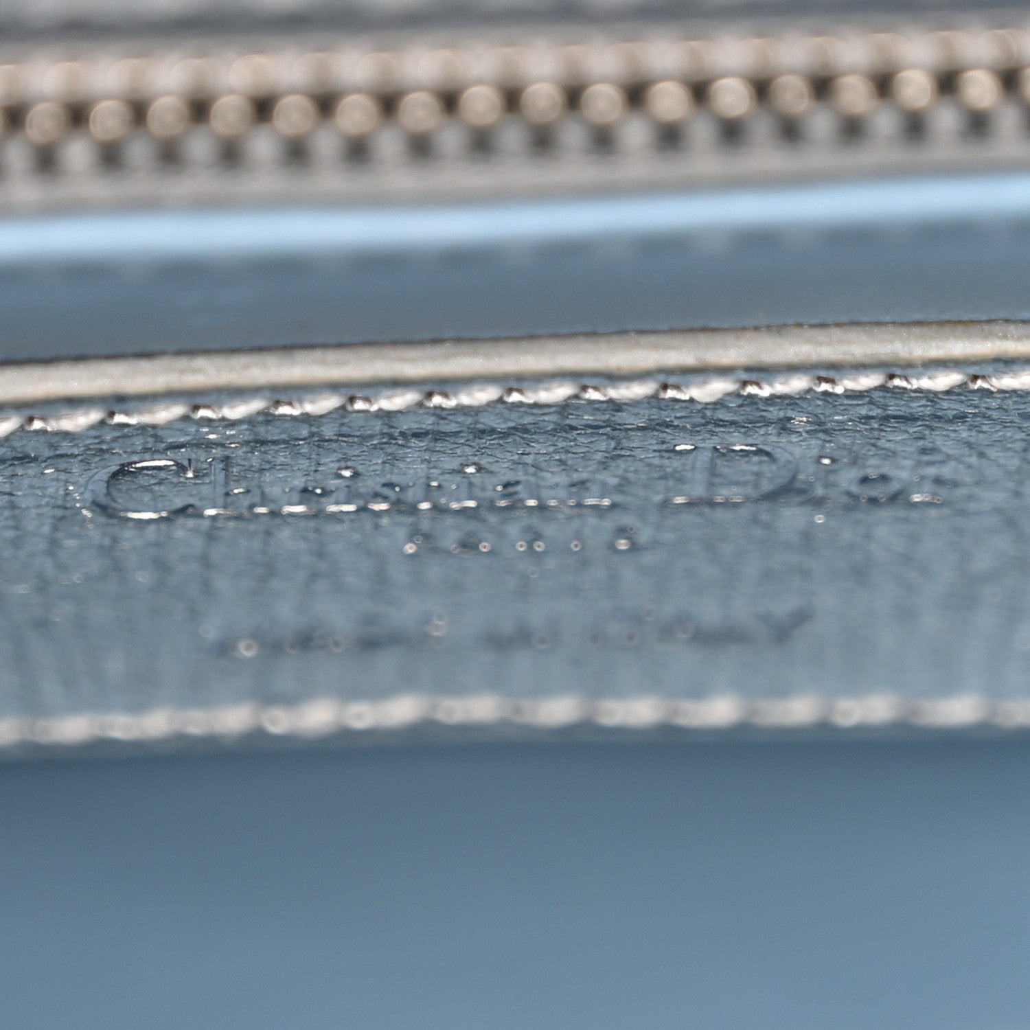 Christian Dior Metallic Grained Calfskin Cannage Small Lucky Badges My Lady Dior Silver 6 of 12