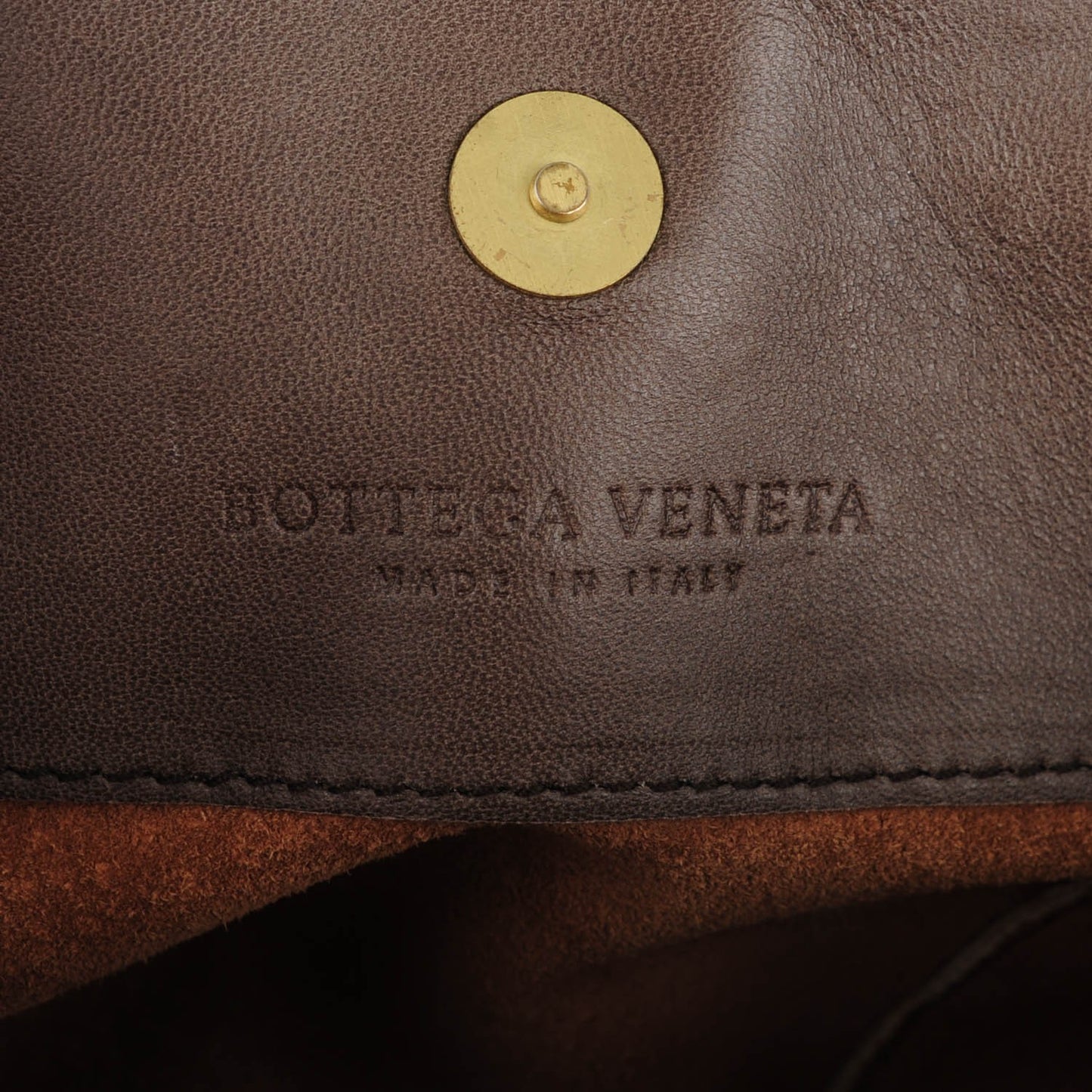 Nappa Intrecciato Small Chain Shoulder Bag Brown