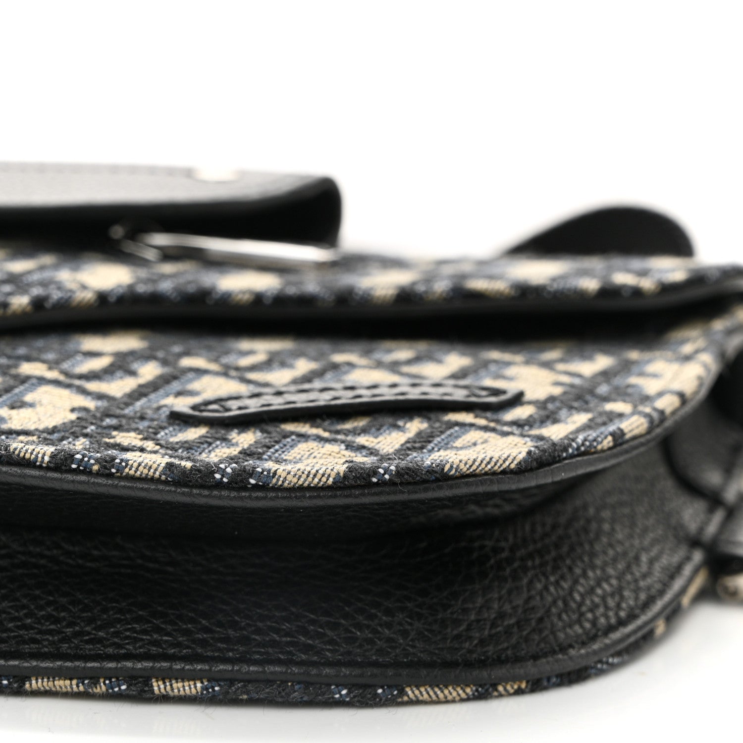 Christian Dior Oblique Saddle Messenger Pouch Beige Black 10 of 10