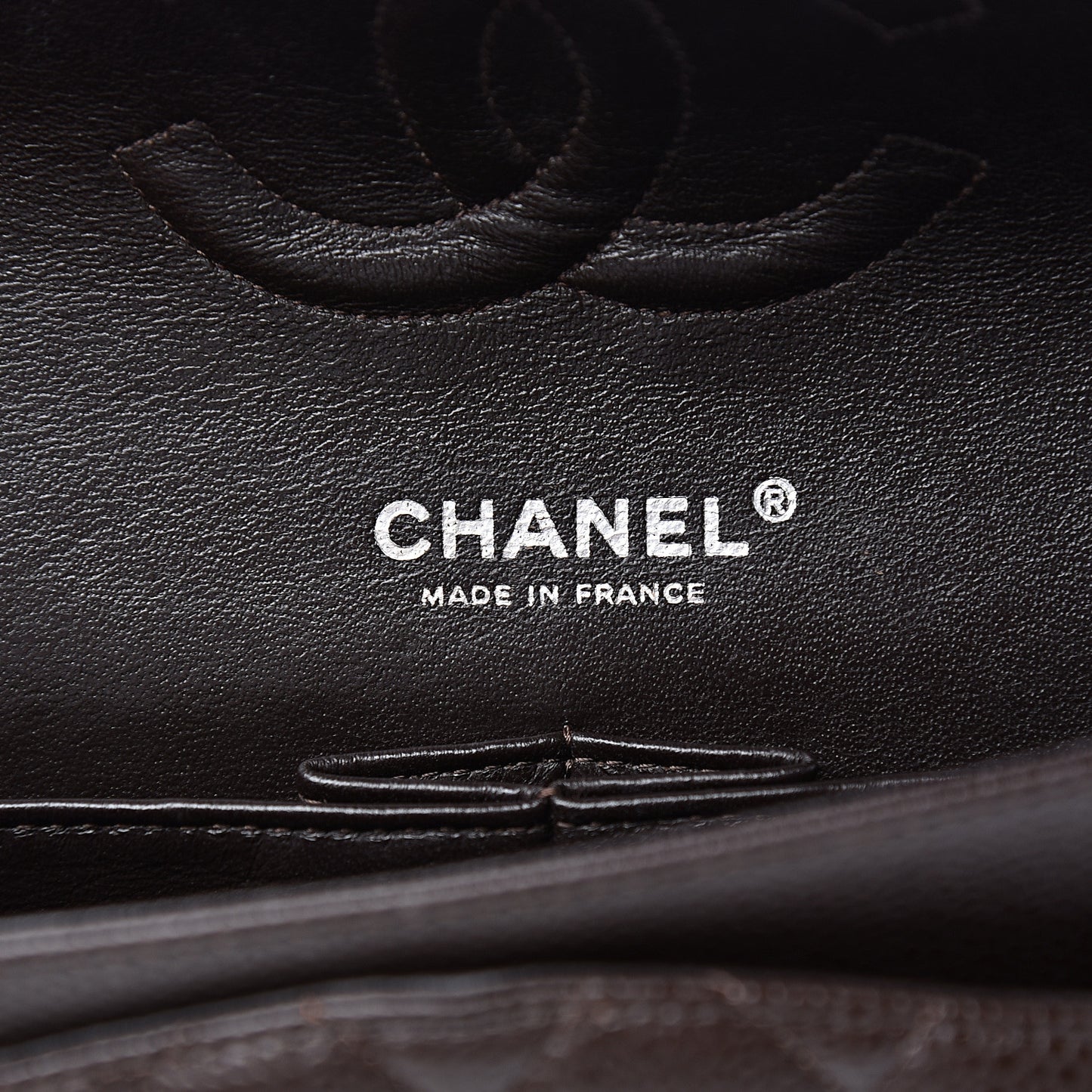 Caviar Quilted Medium Double Flap Brown