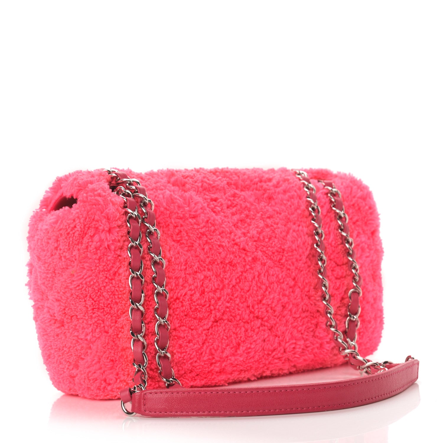 Chanel Mixed Fibers Quilted Jumbo Flap Pink 3 of 10