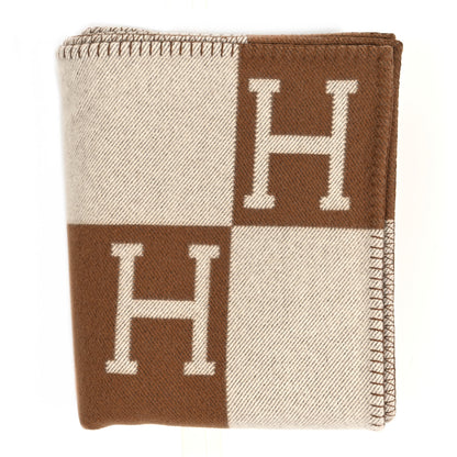 Hermes Wool Cashmere Avalon Blanket Ecru Camel 1 of 3