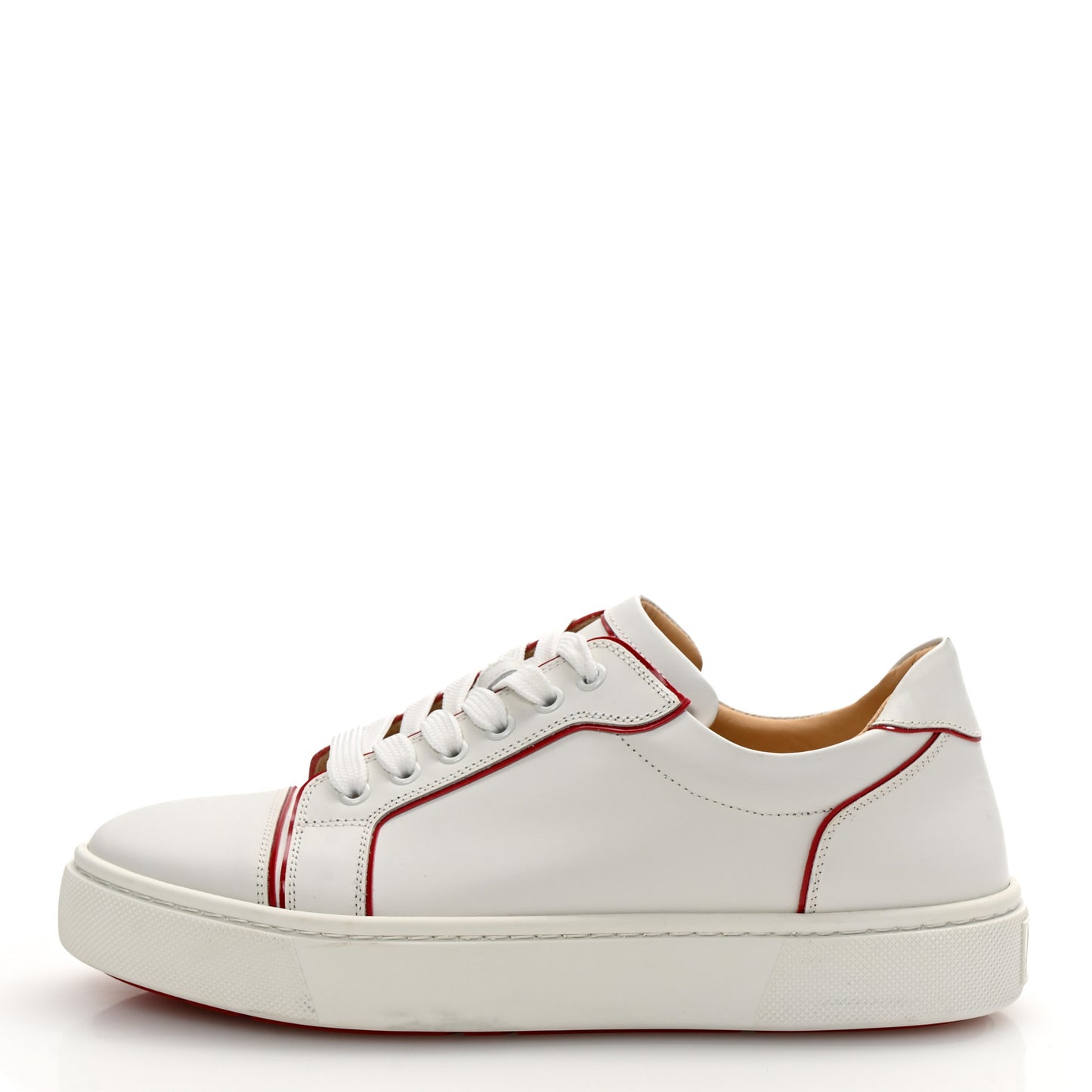 Calfskin Vierissima Flat Sneakers 40 White Red