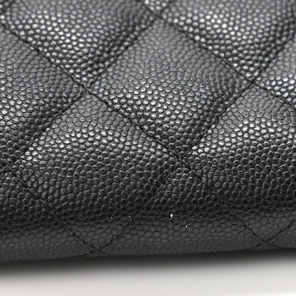 Chanel Caviar Quilted Small Zip Around Wallet Black 9 of 10