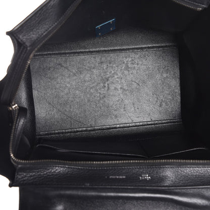 Celine Drummed Calfskin Suede Medium Trapeze Black 6 of 13