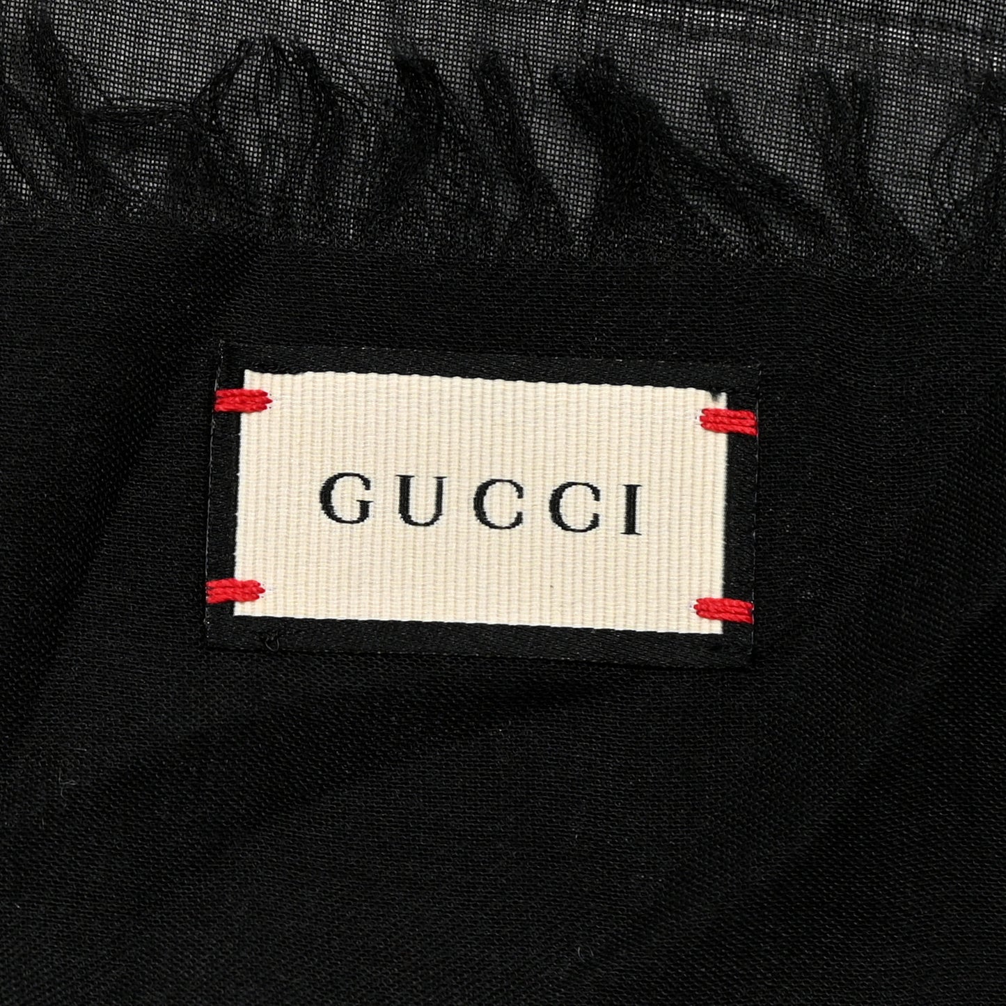 Modal Silk Coco Capitan Logo Square Scarf Black