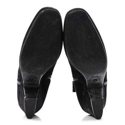 Prada Scamosciato Zip Boots 40 Black 6 of 11