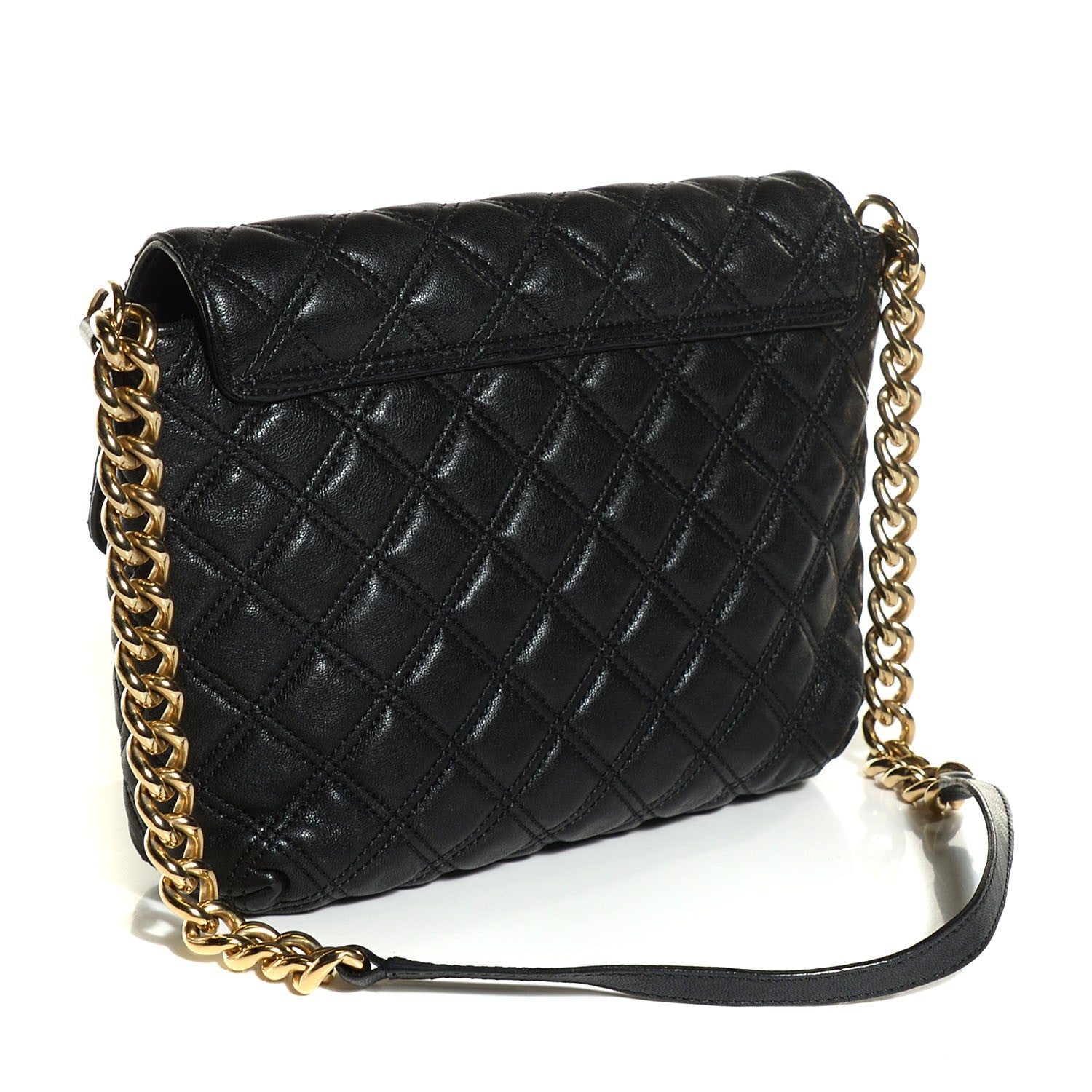 Marc Jacobs Lacquered Lambskin Quilted The Large Single Flap Black 3 of 8