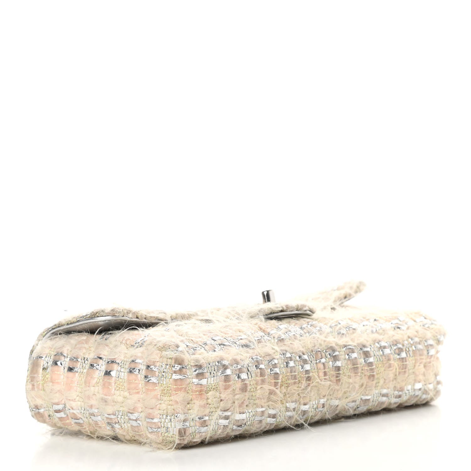 Chanel Tweed Quilted Single Flap Beige 5 of 12