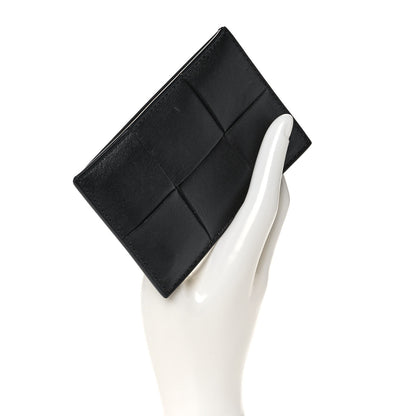 Bottega Veneta Nappa Intreccio Cassette Credit Card Holder Black 2 of 7