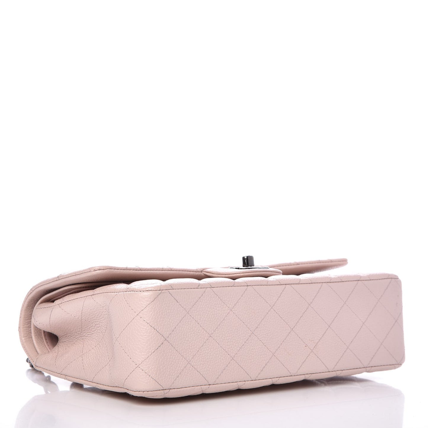 Caviar Quilted Medium Double Flap Pink