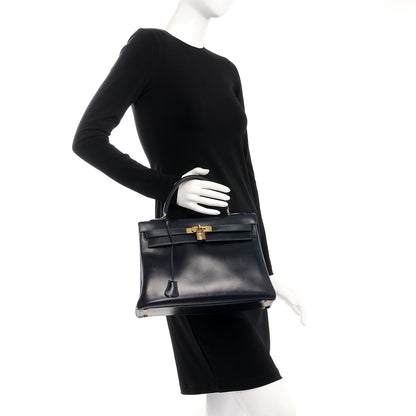 Hermes Box Kelly Retourne 32 Indigo 2 of 27