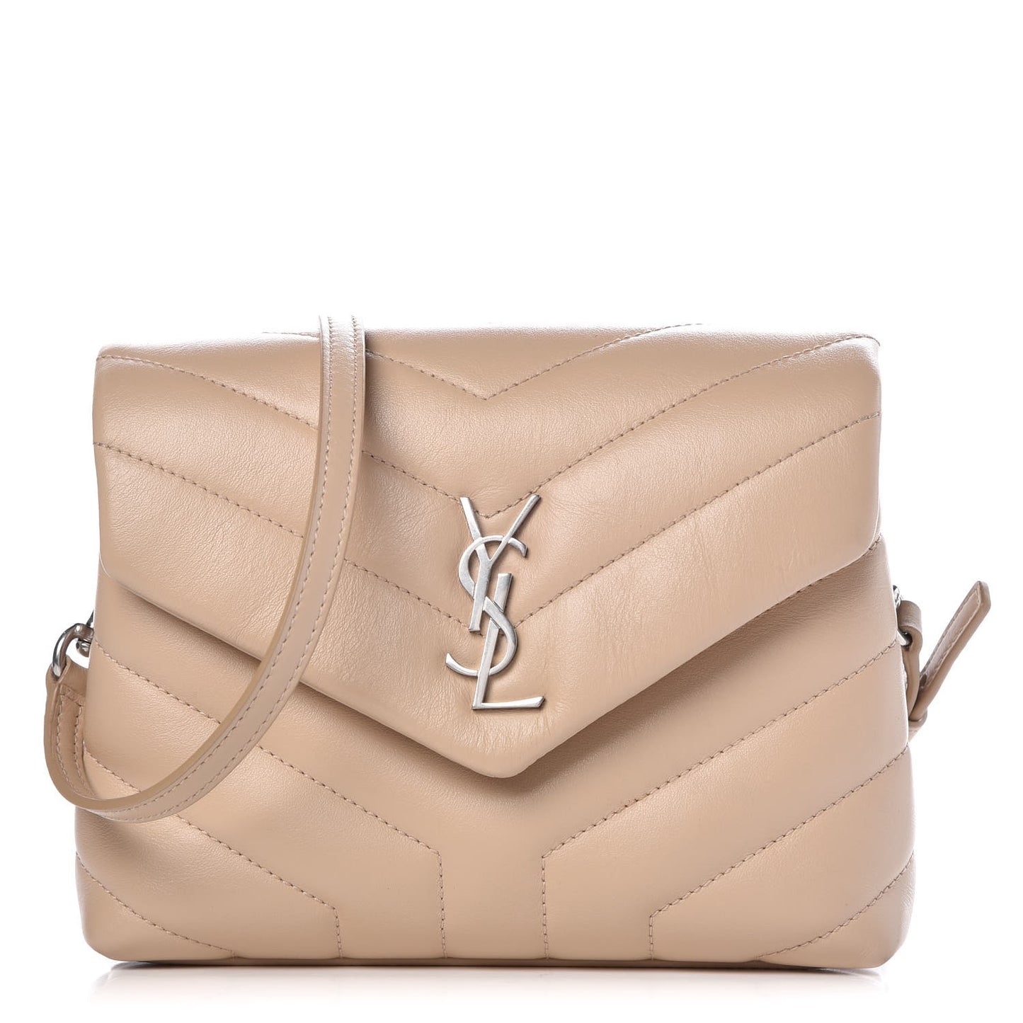 Calfskin Y Quilted Monogram Toy Loulou Satchel Nude Powder