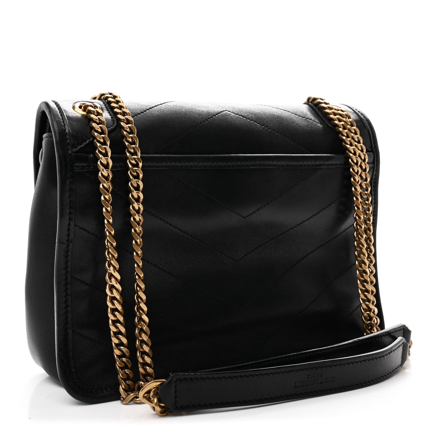 Saint Laurent Lambskin Matelasse Monogram Baby Niki Chain Satchel