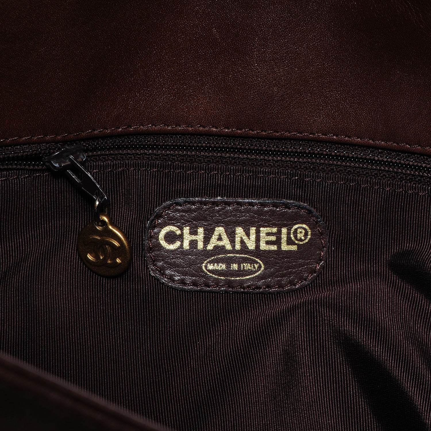 Chanel Leather CC Tote Brown 6 of 7
