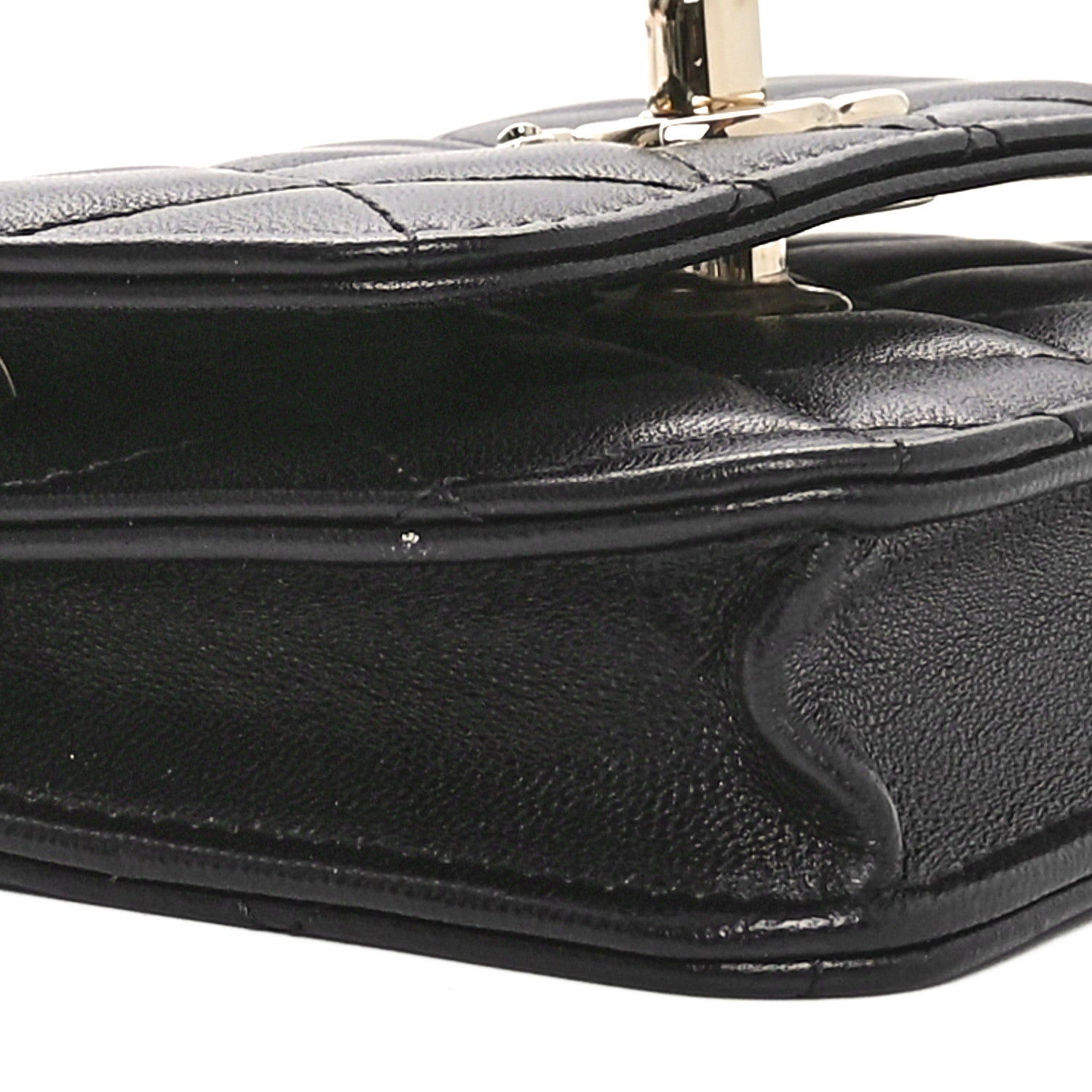 Chanel Lambskin Quilted Trendy CC Card Holder On Chain Black 11 of 12