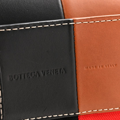 Bottega Veneta Canvas Calfskin Large Andiamo Voyager Shoulder Bag Black Scarlet Light Wood 5 of 11