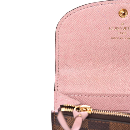 Louis Vuitton Damier Ebene Rosalie Coin Purse Rose Ballerine 7 of 7