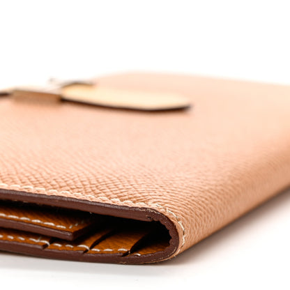 Hermes Epsom Vache Bi-Color Tri-Fold Bearn Wallet Gold Natural 9 of 9