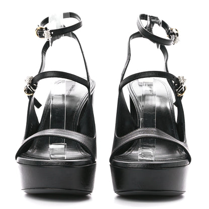 Givenchy Calfskin Voyou Sandals 38.5 Black 2 of 8