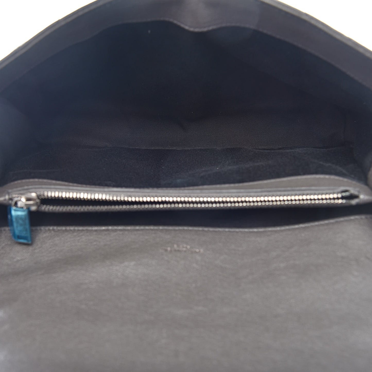 Sheepskin Matelasse Chevron Monogram Large College Satchel Dark Anthracite