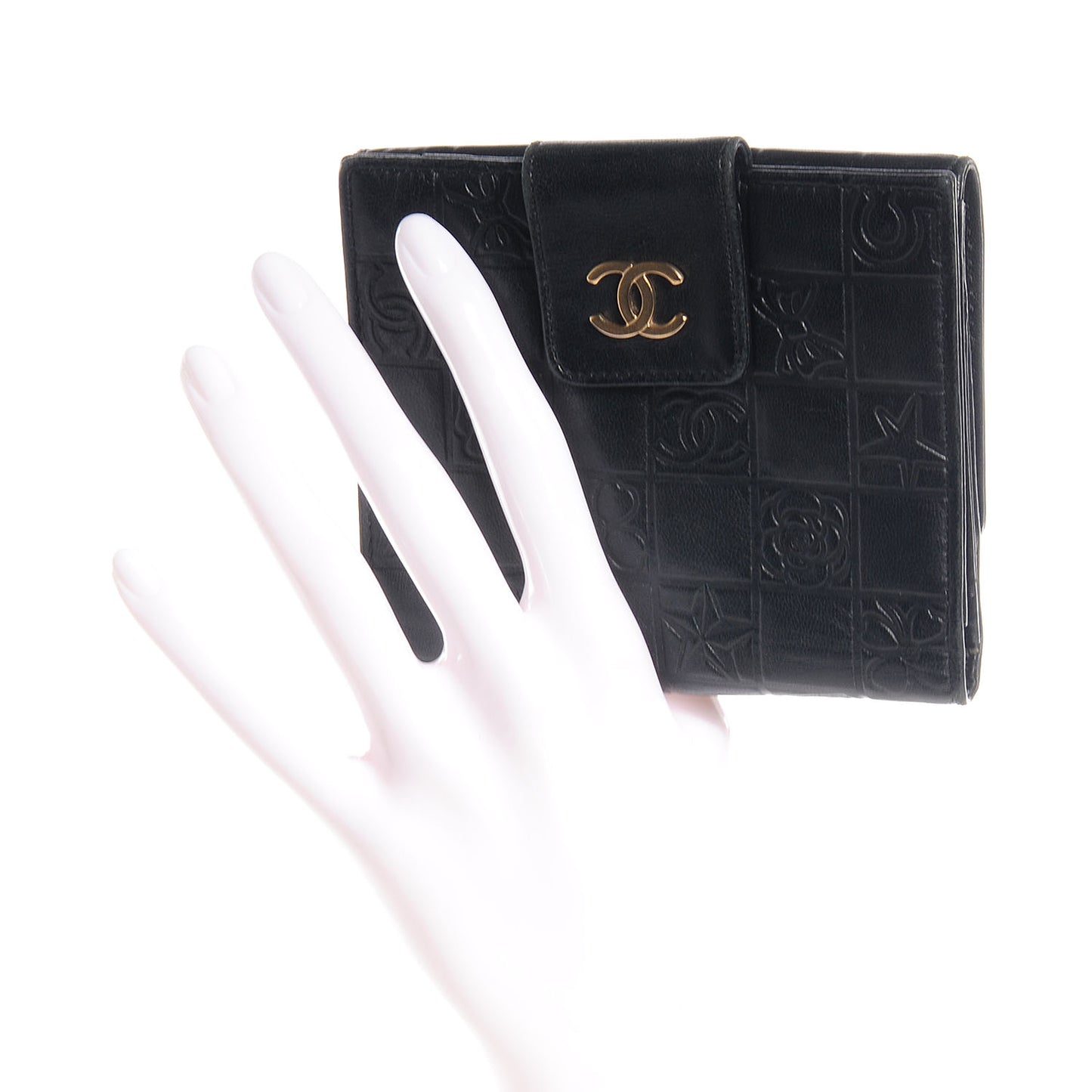 Lambskin Precious Symbols French Wallet Black