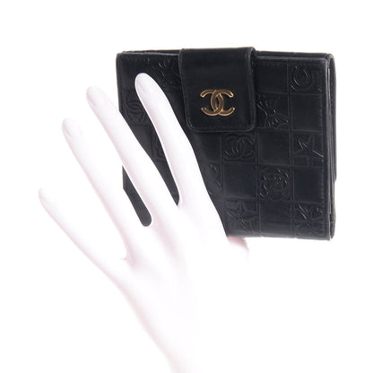 Chanel Lambskin Precious Symbols French Wallet Black 2 of 8