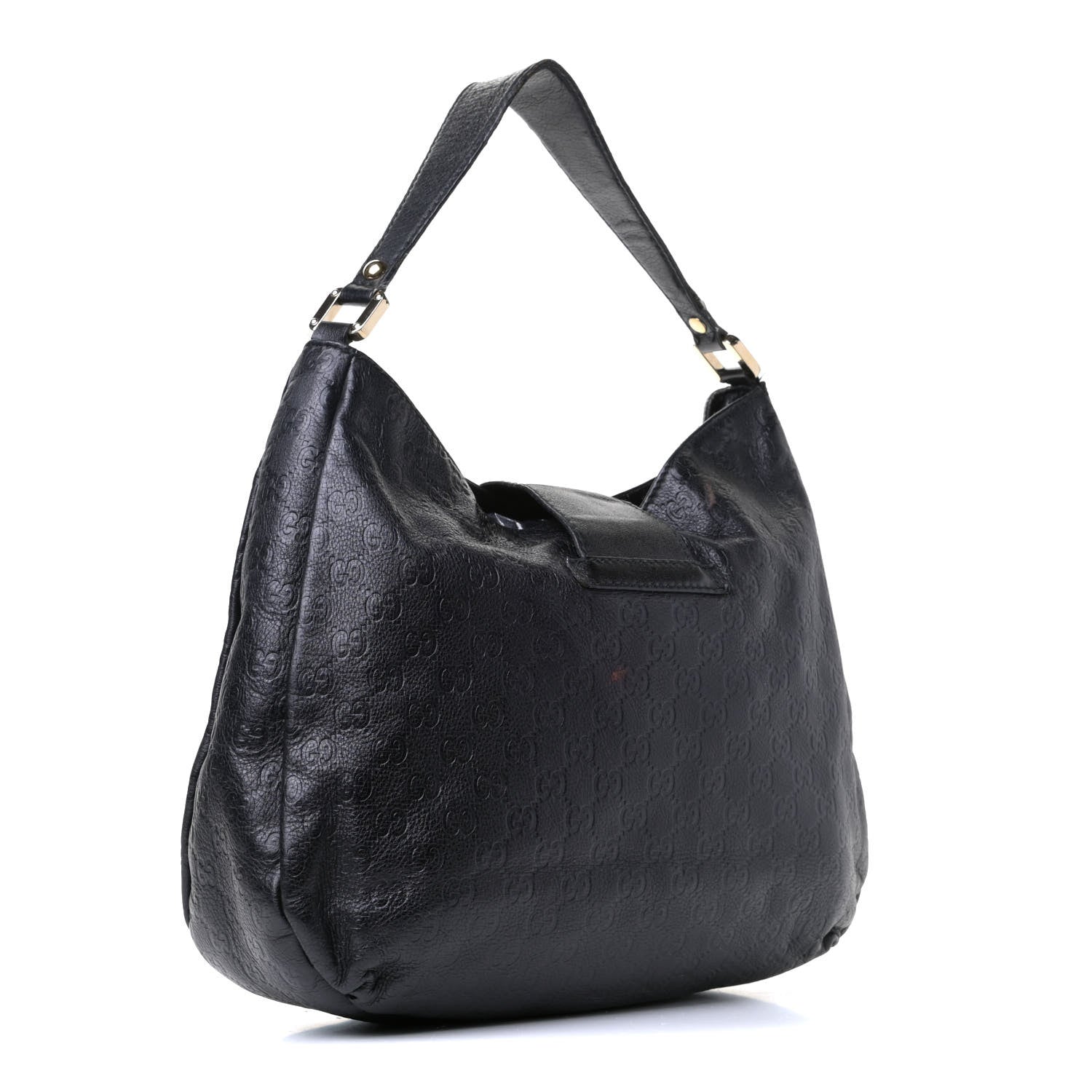 Gucci Guccissima Large New Ladies Web Hobo Black 2 of 10