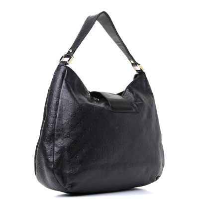 Gucci Guccissima Large New Ladies Web Hobo Black 2 of 10