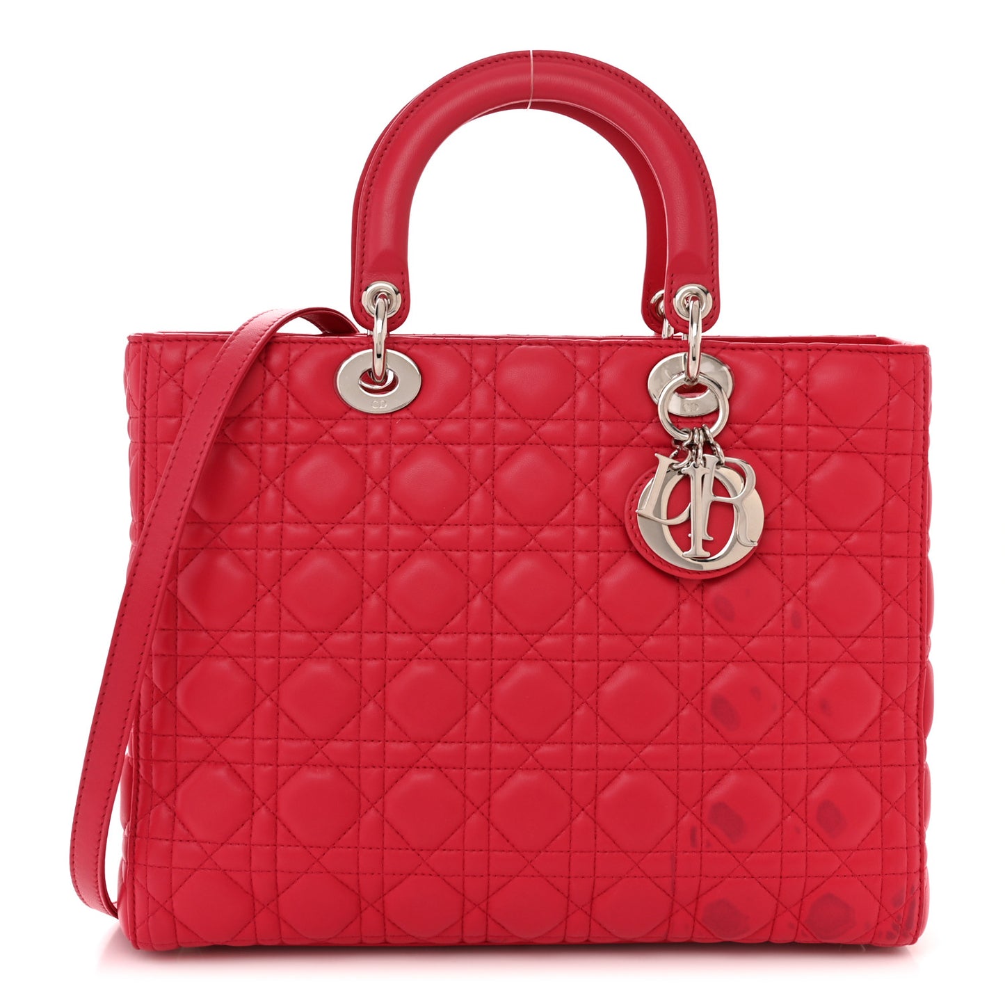 Lambskin Cannage Large Lady Dior Pink