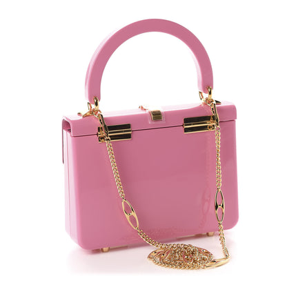 Gucci Plexiglass Mini Sylvie 1969 Top Handle Bag Pink 3 of 10