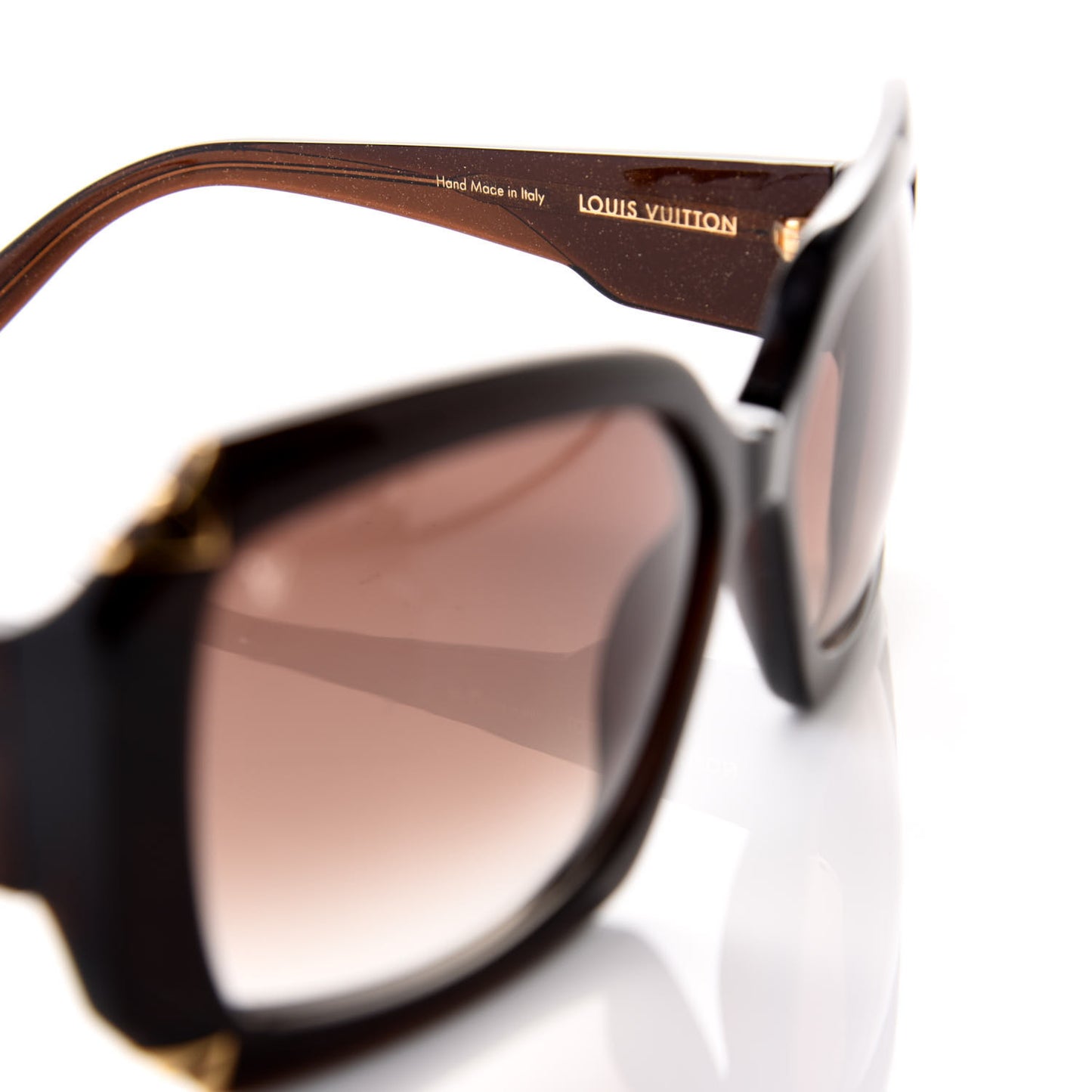 Hortensia Cat Eye Sunglasses Z0366W Brown Glitter