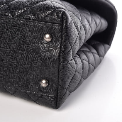 Chanel Caviar Quilted Medium Coco Handle Flap Black 9 of 10