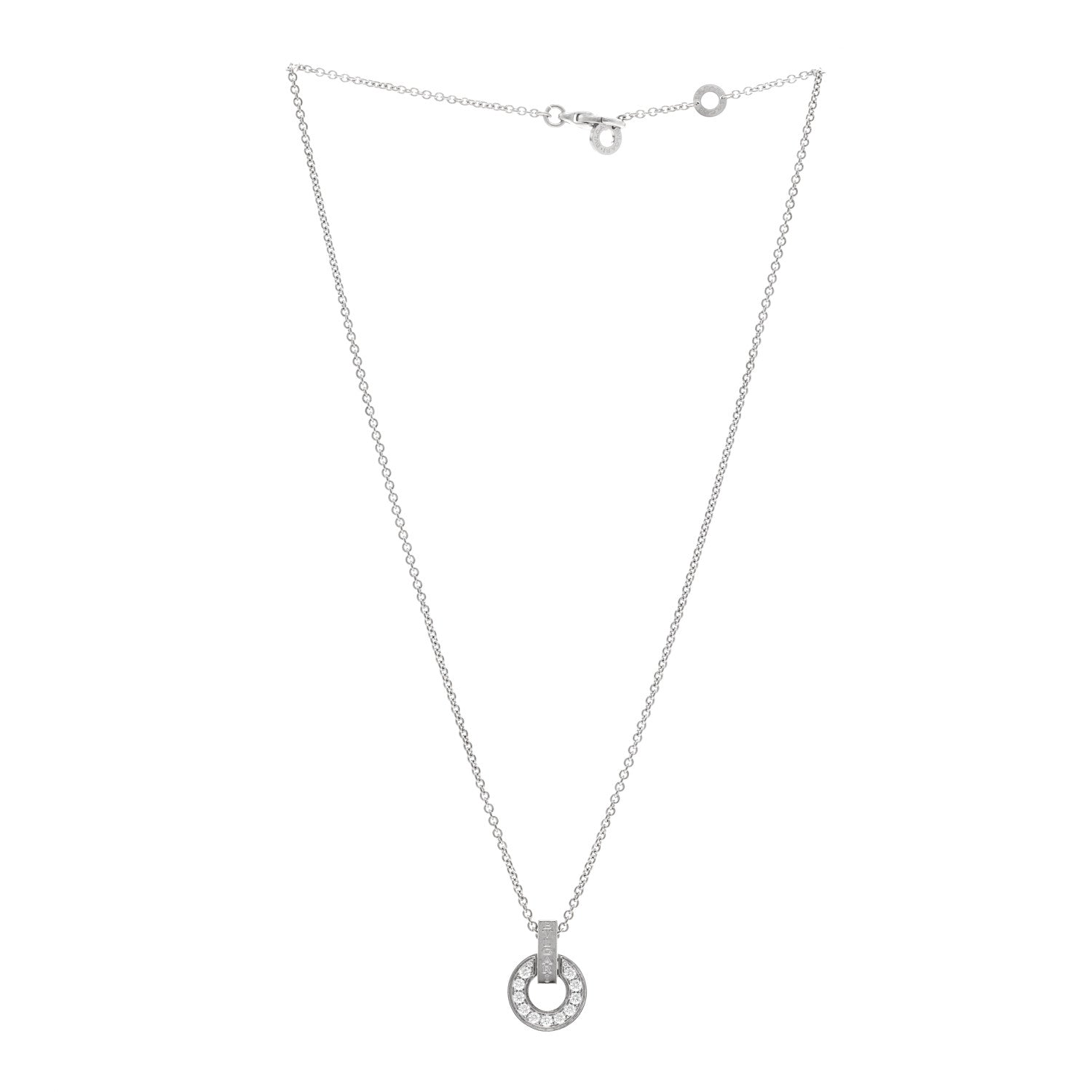 Bulgari 18K White Gold Diamond BVLGARI BVLGARI Pendant Necklace 3 of 5