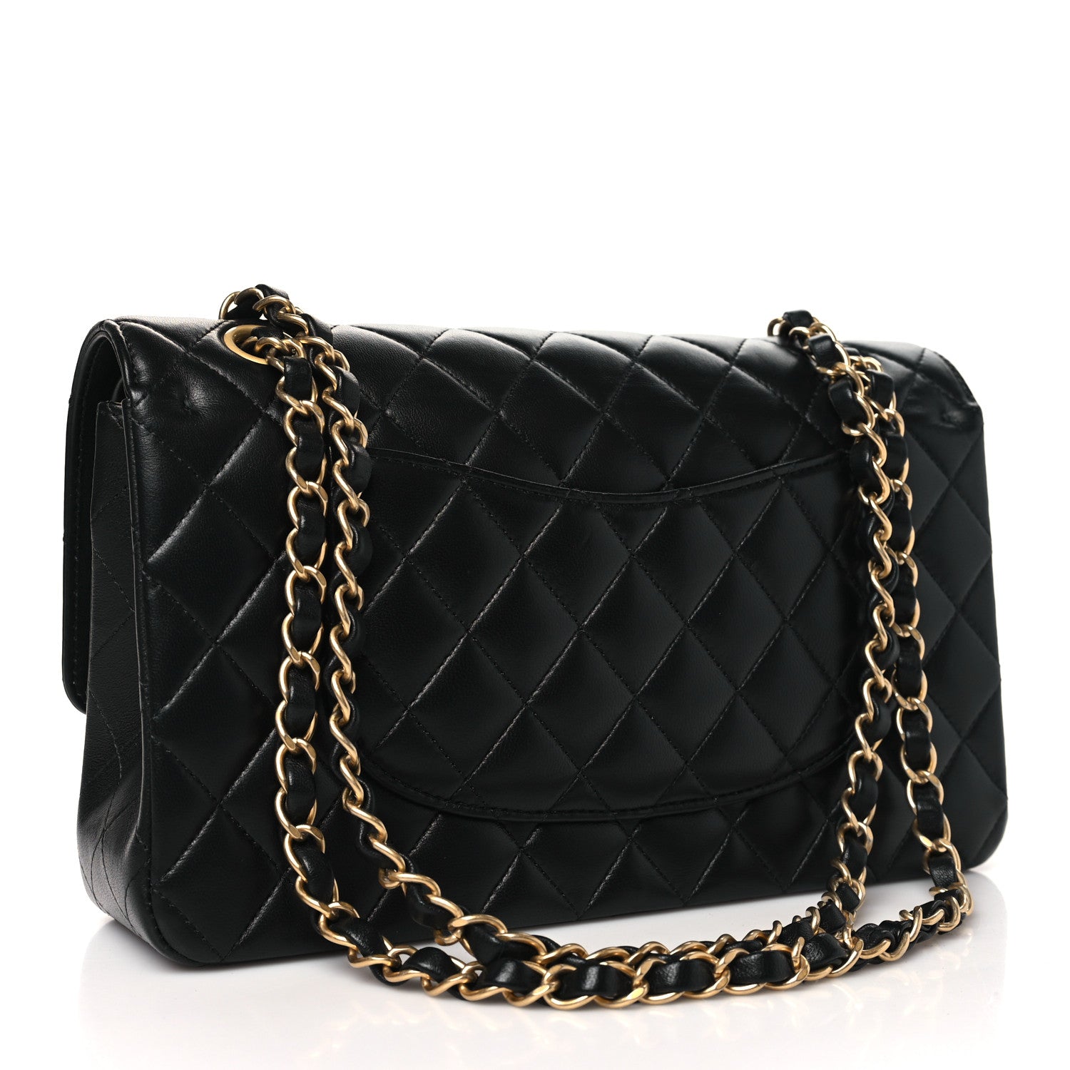 Chanel Lambskin Quilted Medium Rue Cambon Charms Double Flap Black 3 of 11