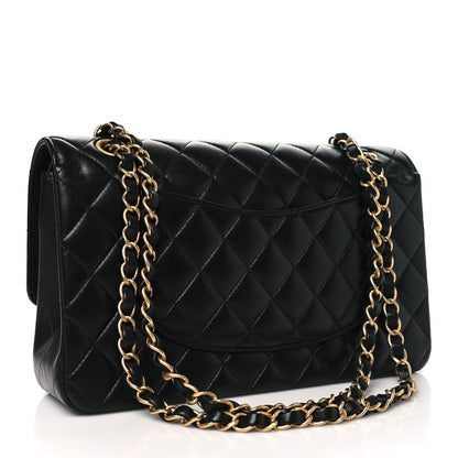 Chanel Lambskin Quilted Medium Rue Cambon Charms Double Flap Black 3 of 11