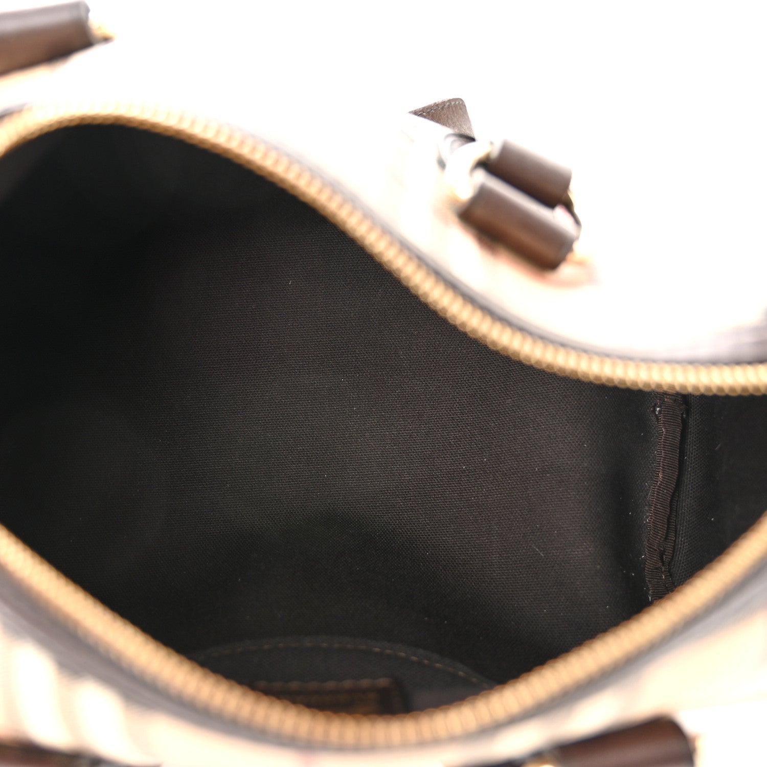 Burberry Haymarket Check Small Chester Bowling Bag Chocolate 5 of 10