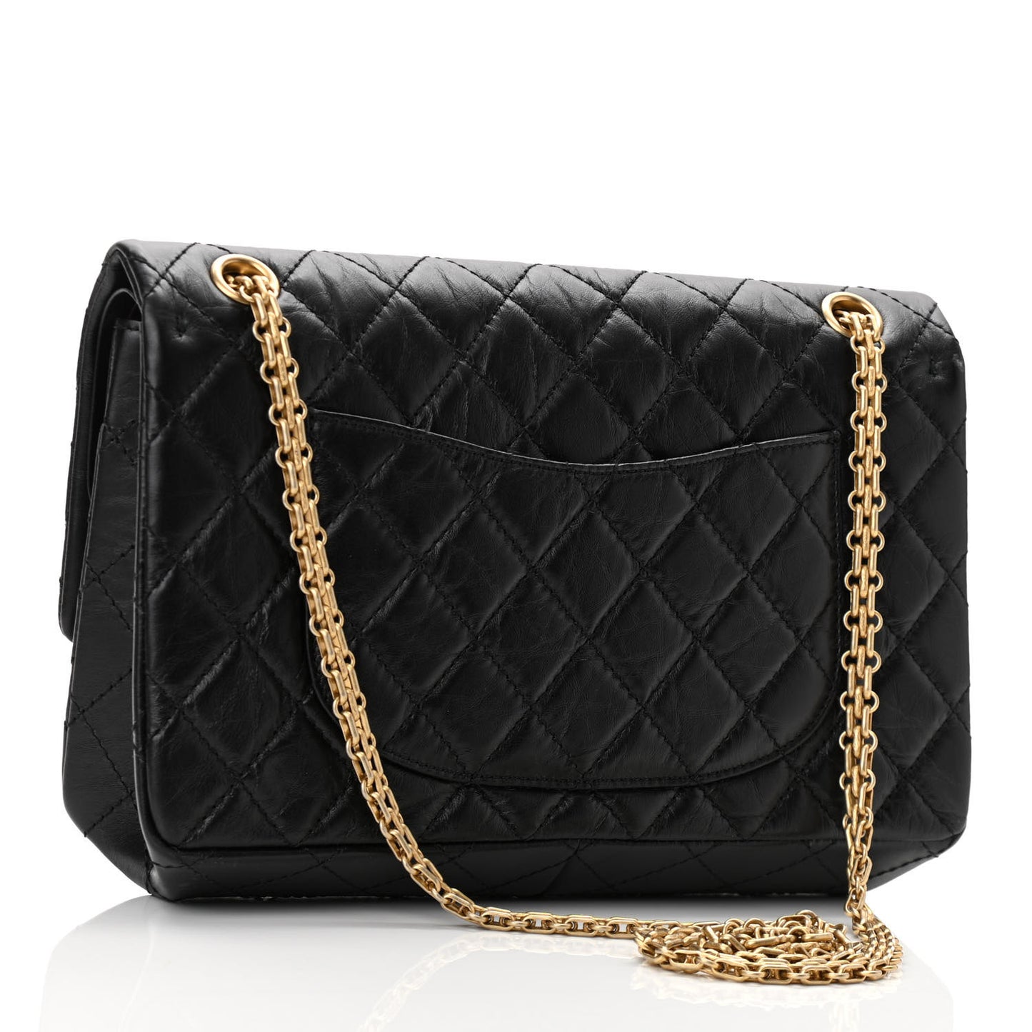 Aged Calfskin Quilted 2.55 Reissue 226 Flap Black