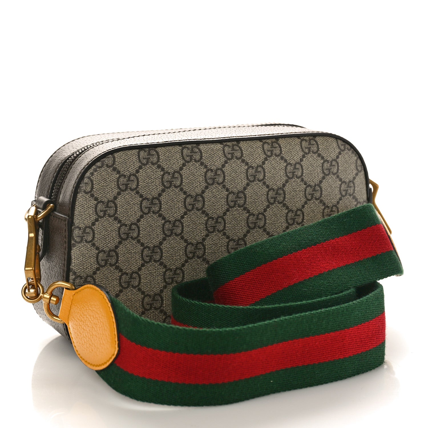 Gucci GG Supreme Monogram Web Neo Vintage Shoulder Bag Beige New Acero Crop 3 of 9