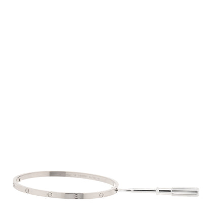 Cartier 18K White Gold Small LOVE Bracelet 19 4 of 4