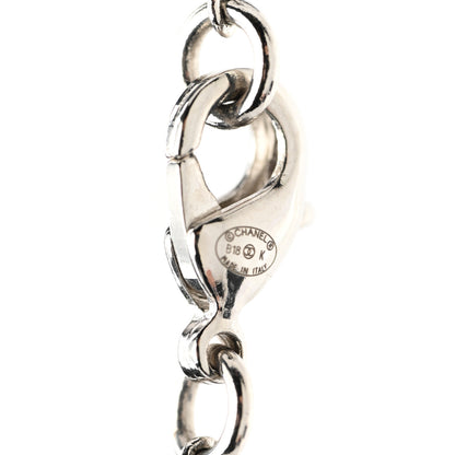 Chanel Resin Crystal CC Dice Necklace Black Silver 5 of 7