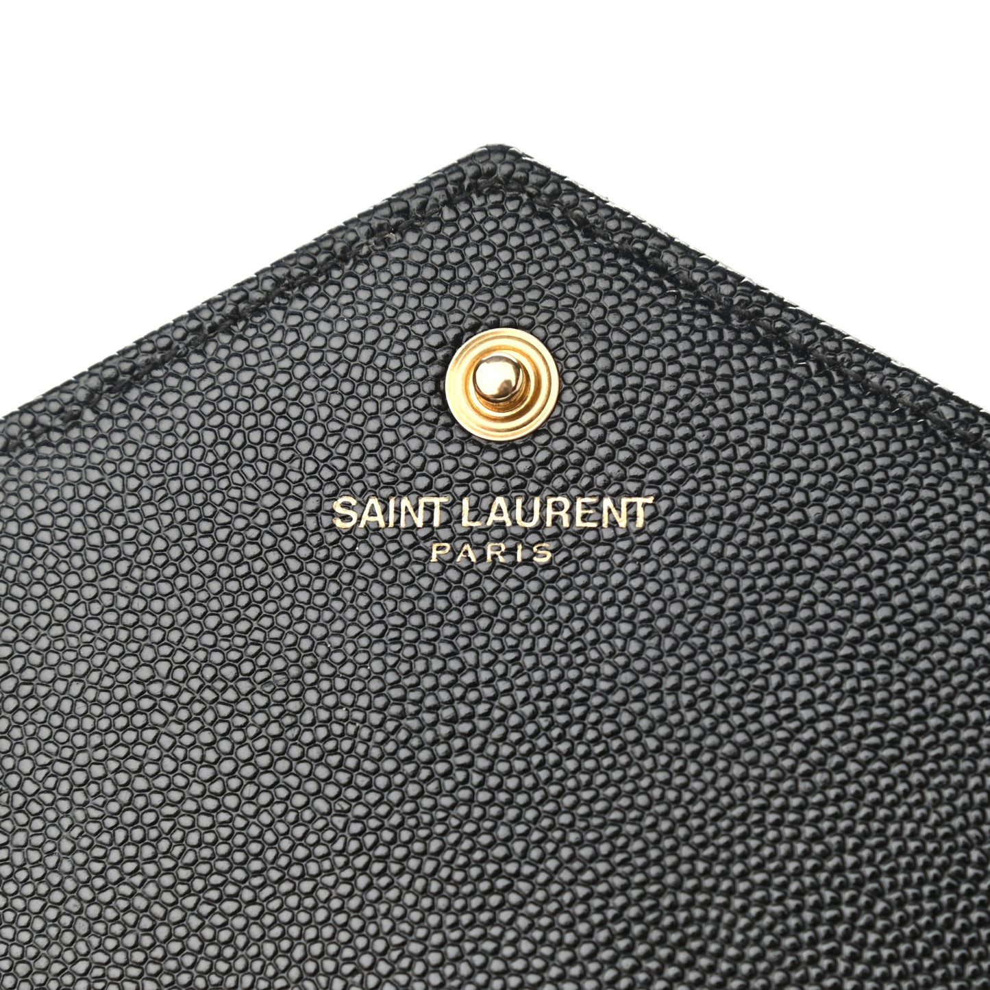 Grain De Poudre Matelasse Chevron Monogram Chain Wallet Black