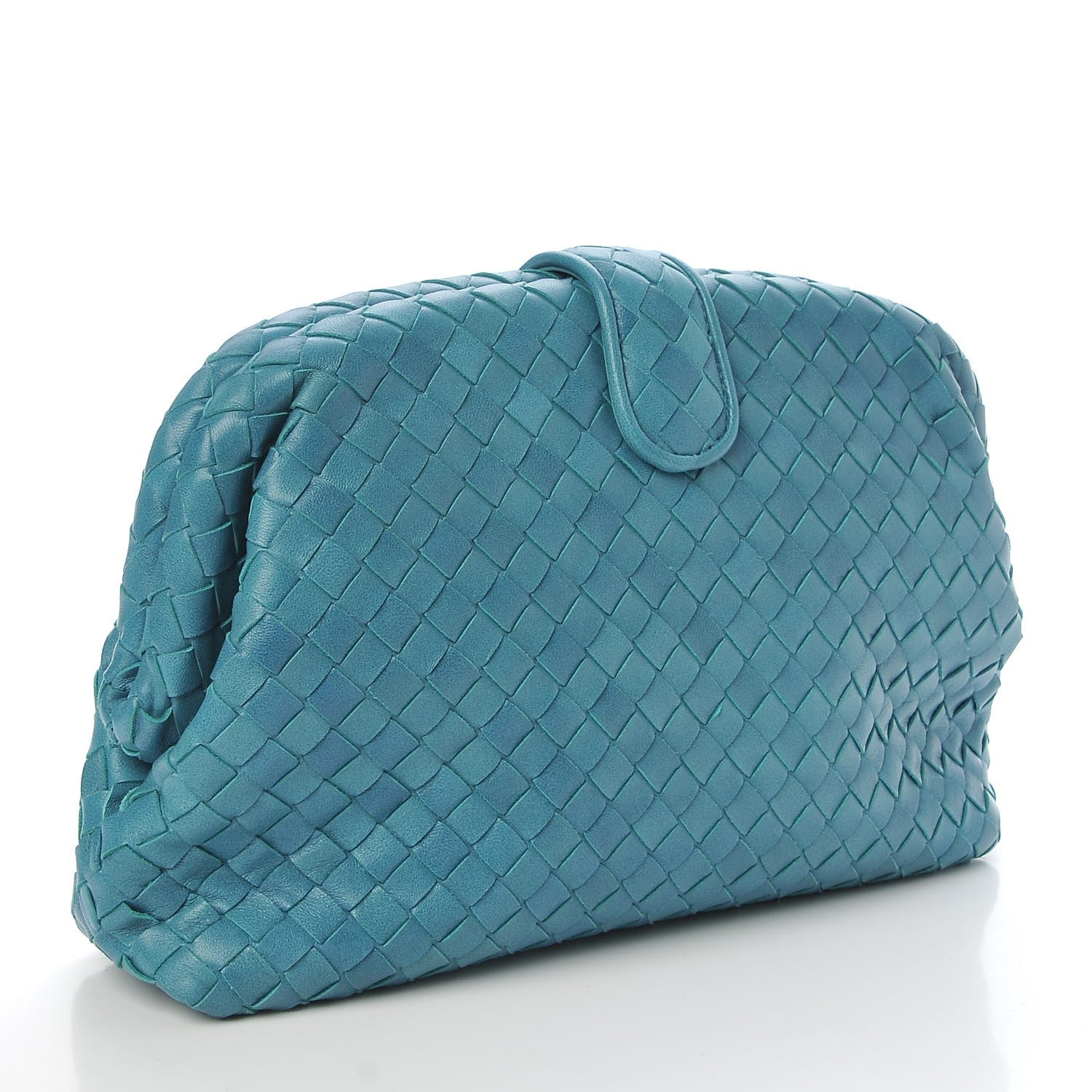 Bottega Veneta Nappa Intrecciato The Lauren 1980 Clutch Aqua 3 of 8