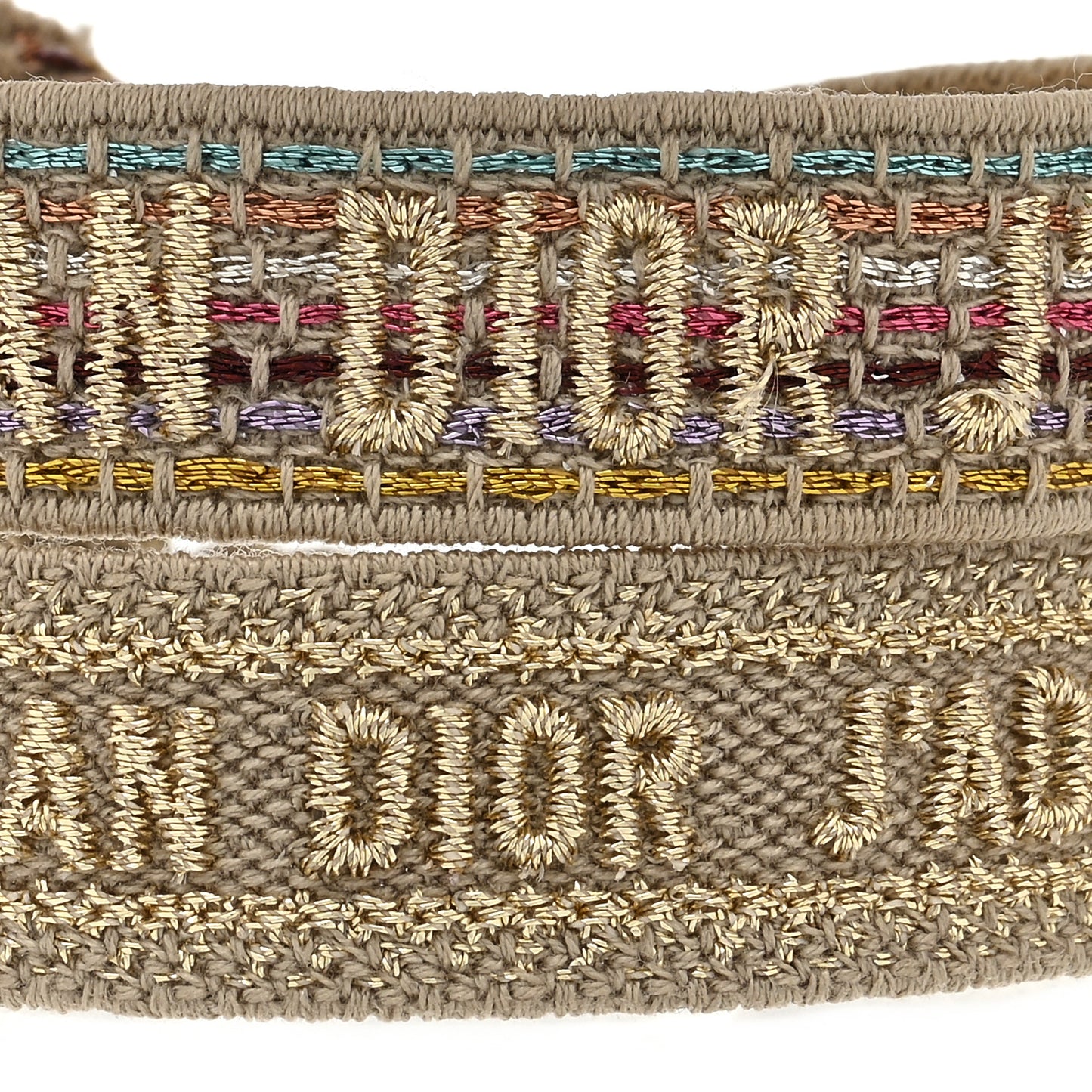 Woven Cotton J'Adior Friendship Bracelet Set Beige